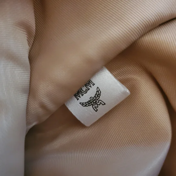 MCM Pink Or Congac Visetos Envelope Clutch Handbag, Size 8½"x5½" - Picture 9 of 13